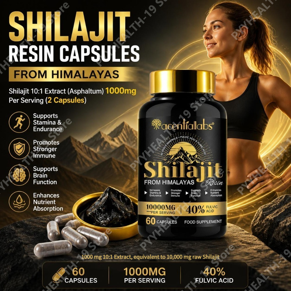 Health Wellness Vitality - Shilajit Resin Capsules with 10:1 Extract