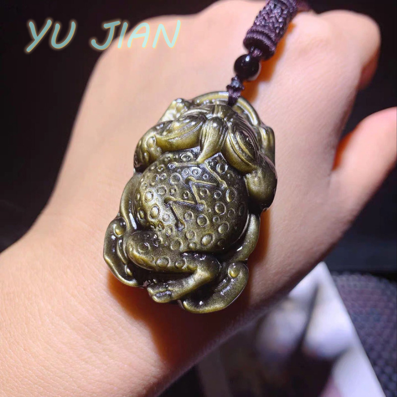 Natural Gold-Obsidian Pendant  - Longevity Health & Wellness Hotel recension och pris
