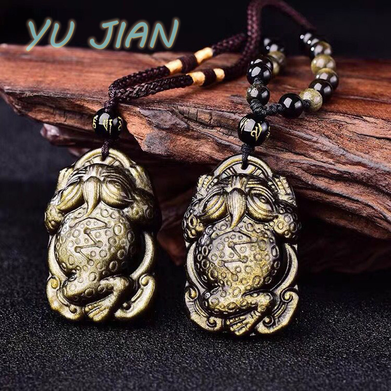 Natural Gold-Obsidian Pendant  - Longevity Health & Wellness Hotel recension och pris