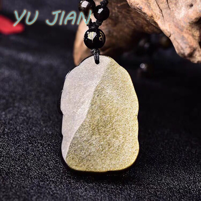 Natural Gold-Obsidian Pendant  - Longevity Health & Wellness Hotel recension och pris