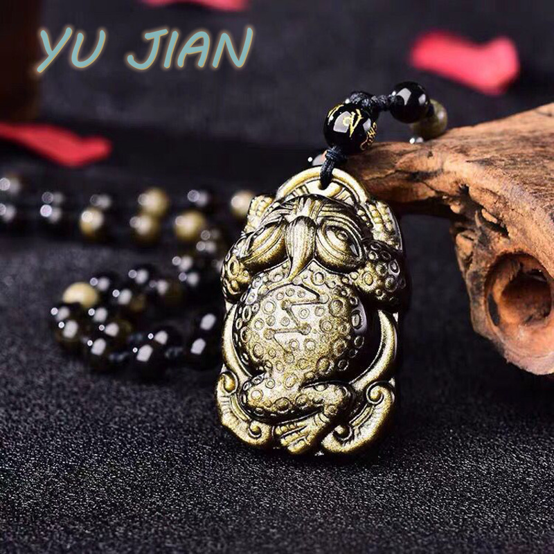Natural Gold-Obsidian Pendant  - Longevity Health & Wellness Hotel recension och pris