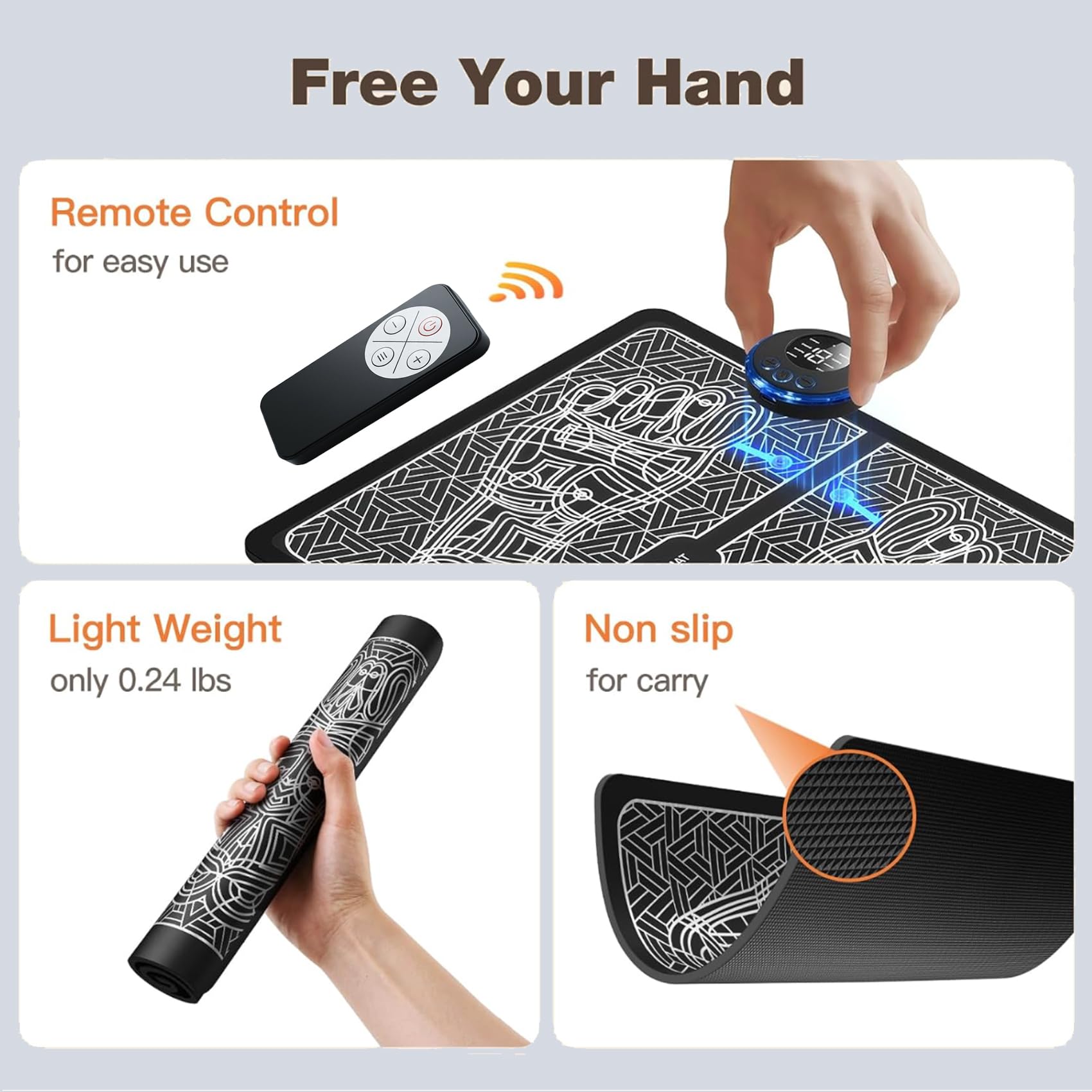 EMS Foot Massager Mat TENS & P - Ems Foot Massager recension och pris