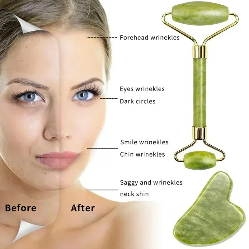 Natural jade roller massager,  - Reflexology Foot Roller recension och pris