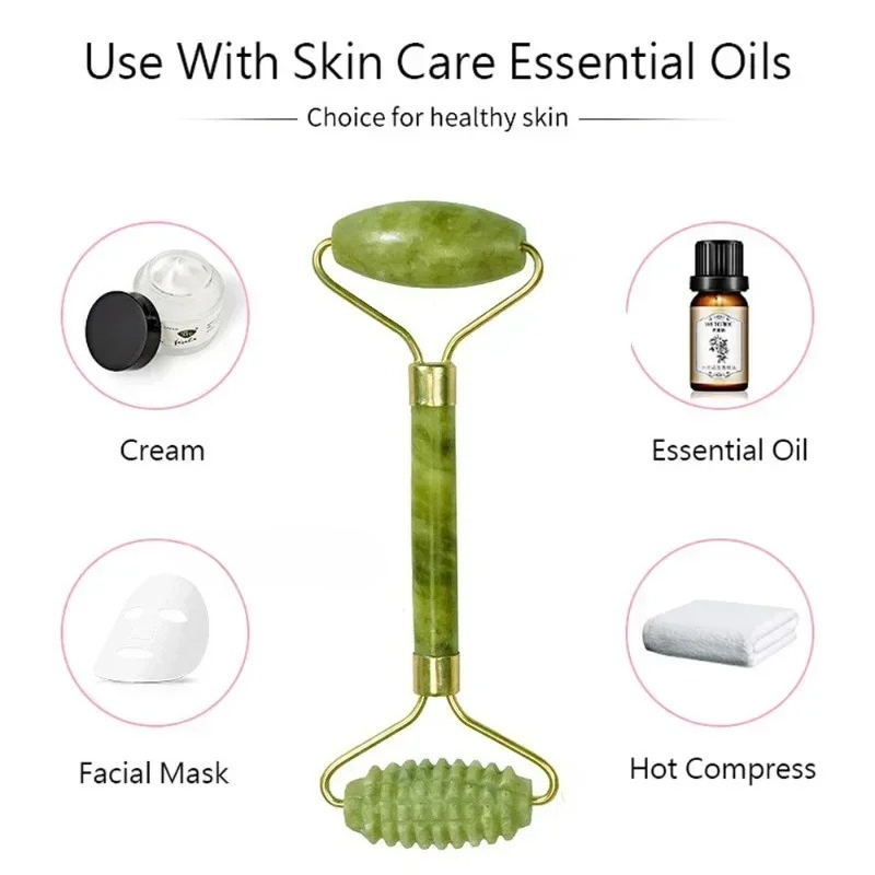 Natural jade roller massager,  - Reflexology Foot Roller recension och pris