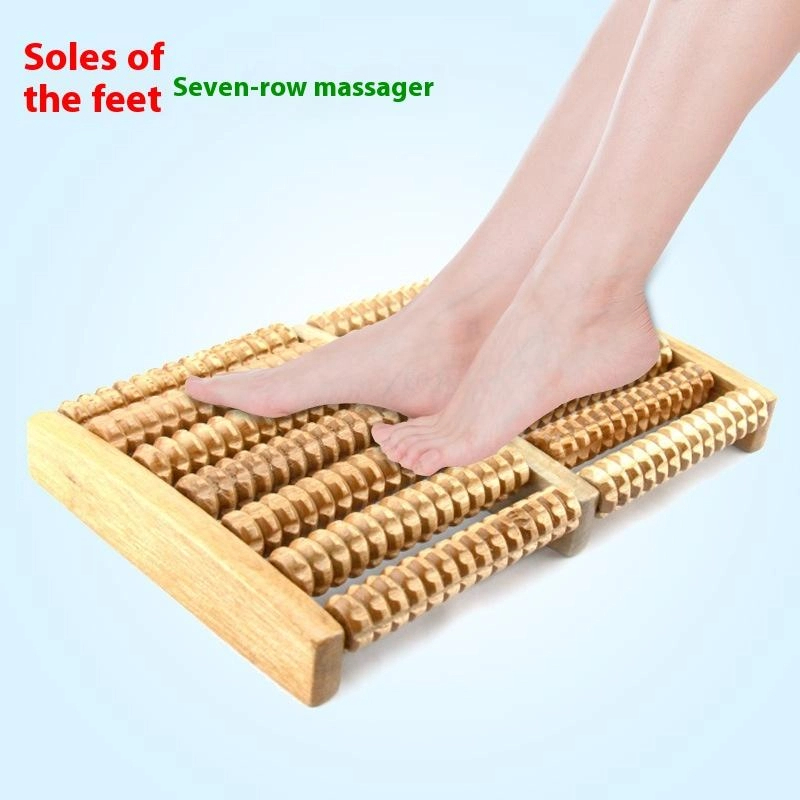 1PC Wooden Foot Massager Rolle - Reflexology Foot Roller recension och pris