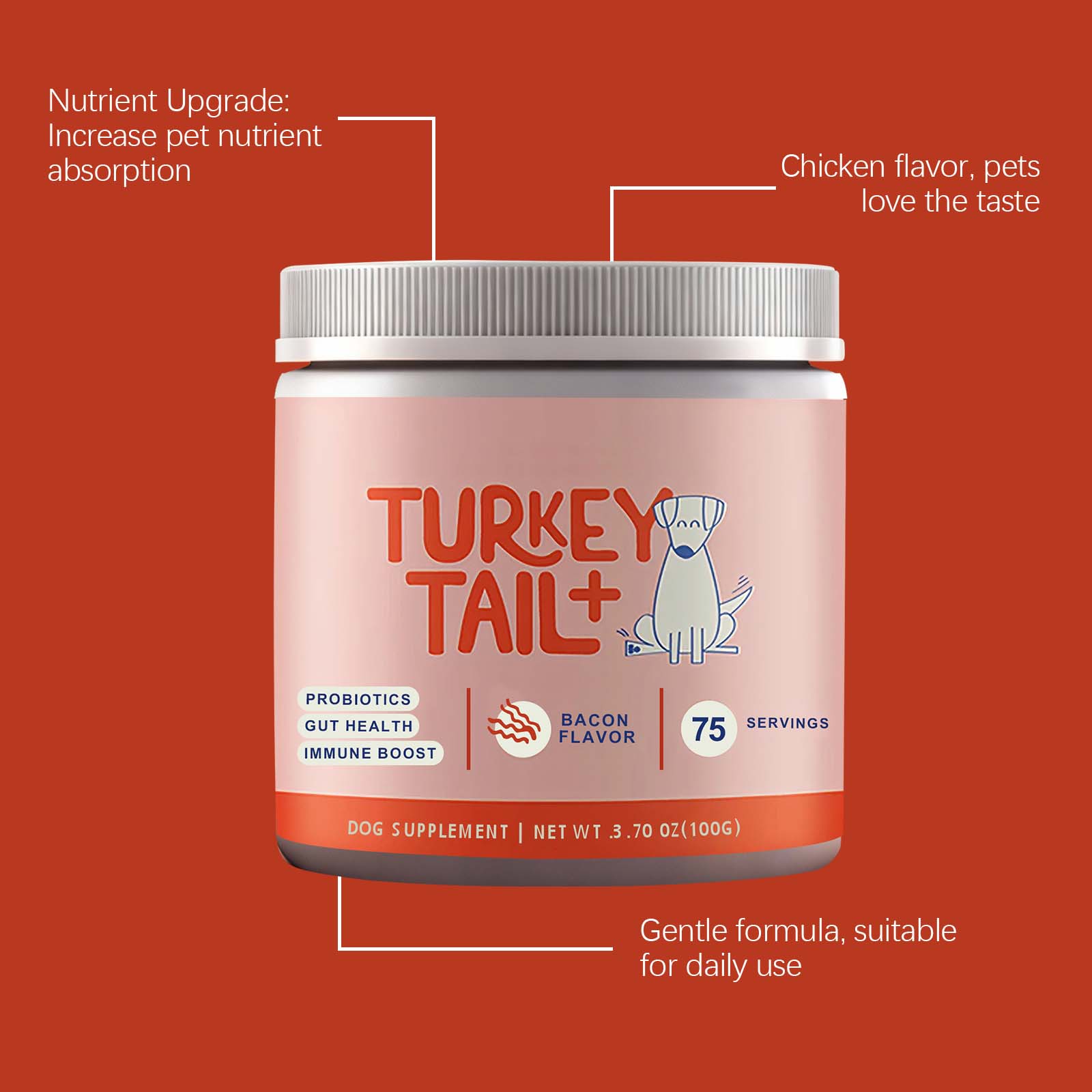 Canine Probiotic Powder Intest - Health Wellness Vitality recension och pris
