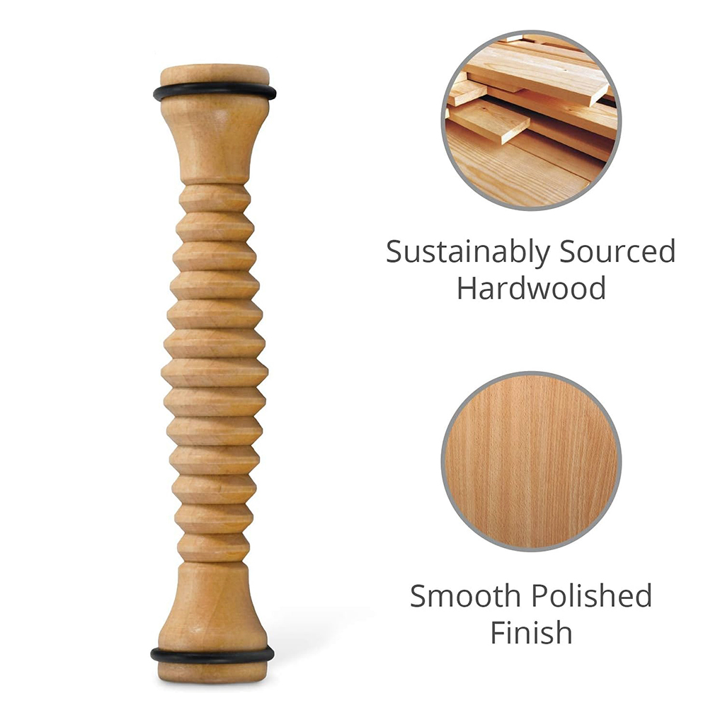 Wooden Massager Body Back Wood - Reflexology Foot Roller recension och pris