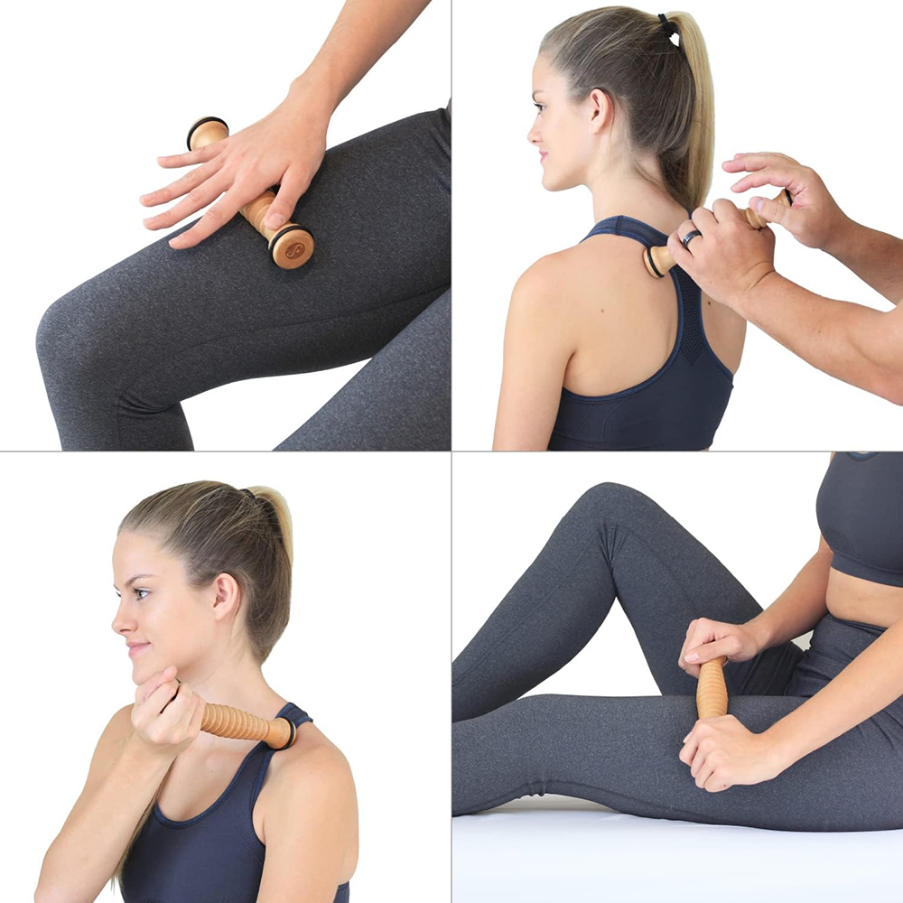 Wooden Massager Body Back Wood - Reflexology Foot Roller recension och pris