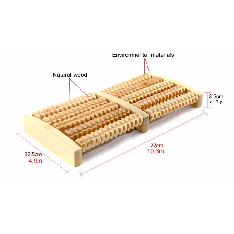 Wooden Foot Massage Roller Rel - Reflexology Foot Roller recension och pris