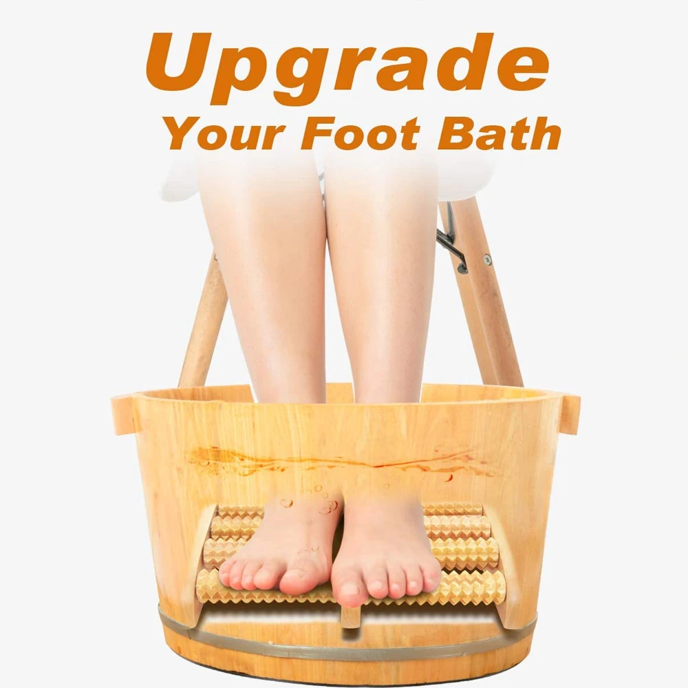 Wooden Foot Massage Roller Rel - Reflexology Foot Roller recension och pris