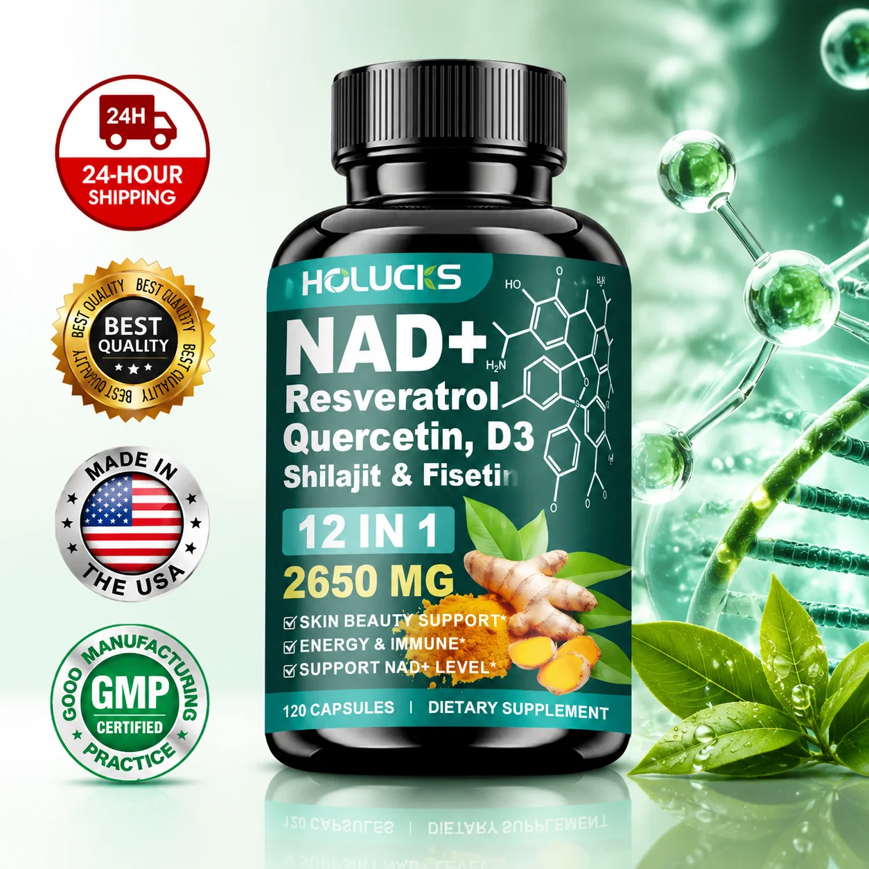 High Potency NAD+ Supplement,  - Health Wellness Vitality recension och pris